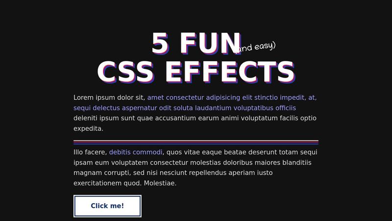 fun css effects