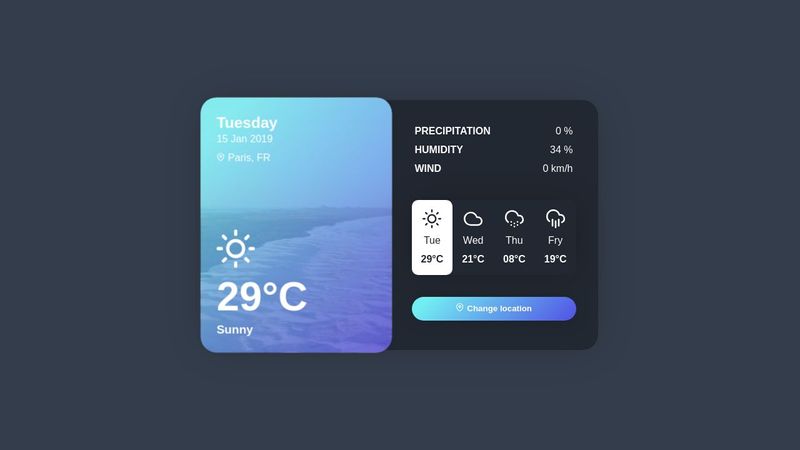 Simple Weather App Design