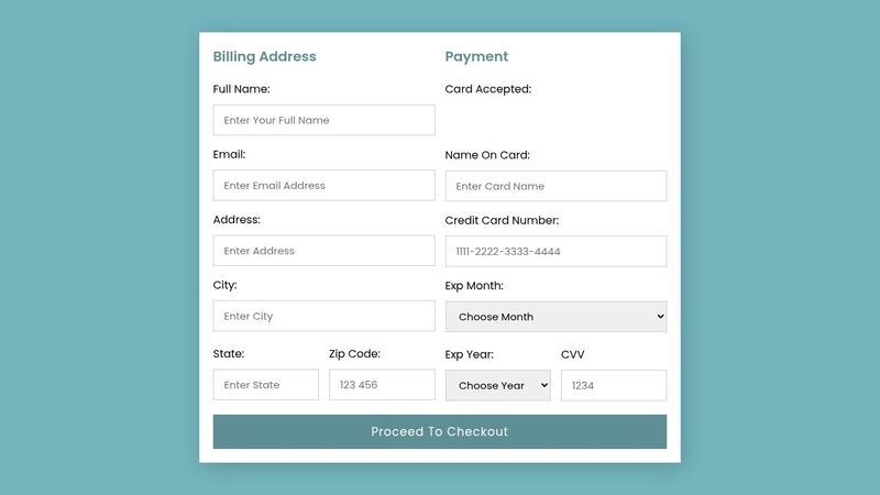 Payment Gateway using HTML CSS and JavaScript | Creative JS Coder