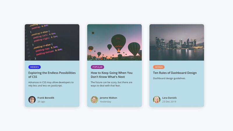 Blog Card UI Template