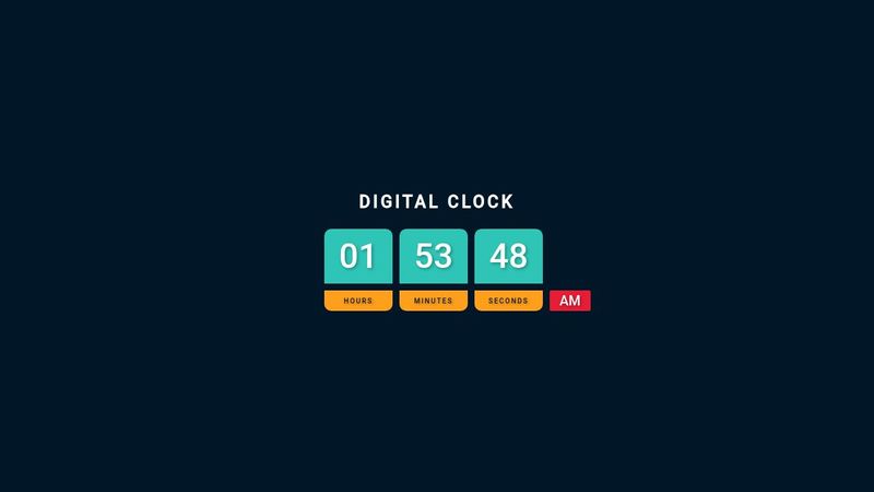 Digital clock(html css js)