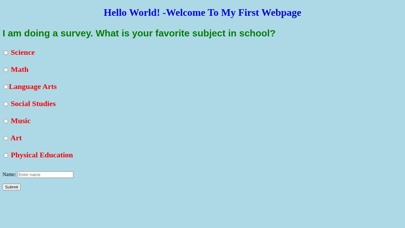 My First Webpage