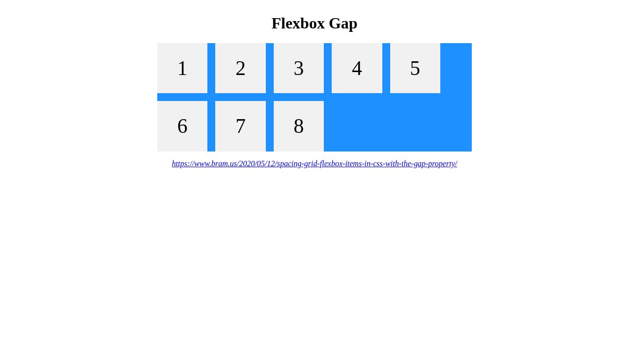 CSS, Flexbox Gap