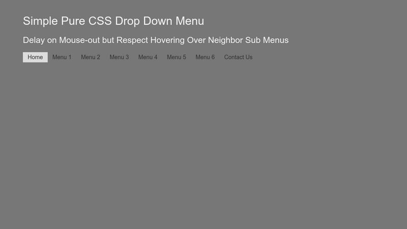 Delay Dropdown Menu II CSS Only