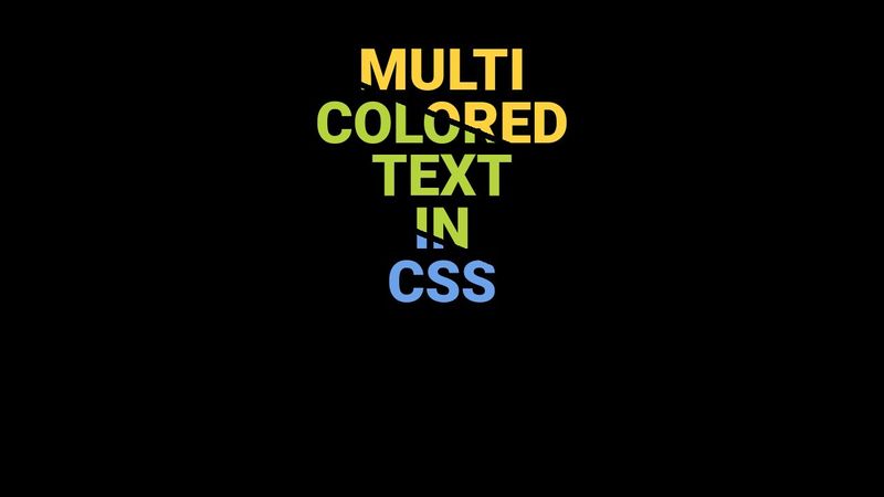 Multi colored text in CSS