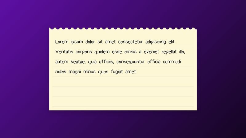 Pure CSS Notepad