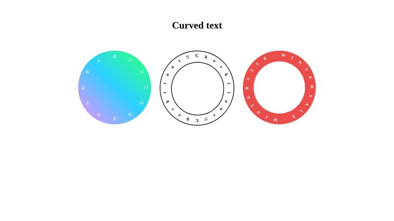CSS Curved text
