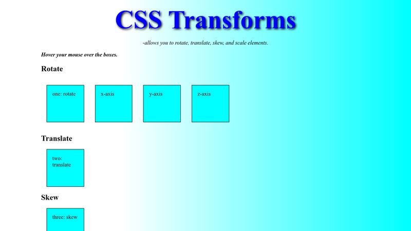 CSS Transforms