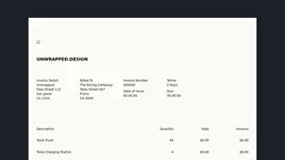 Invoice with Tailwind CSS