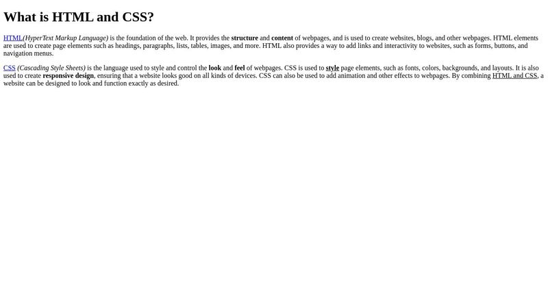 HTML Practice Quiz - Part 1