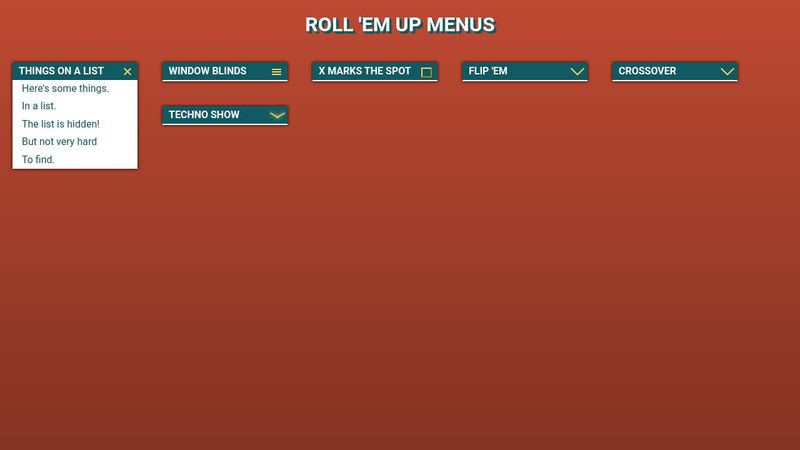 CSS Animated Drop Down Menus