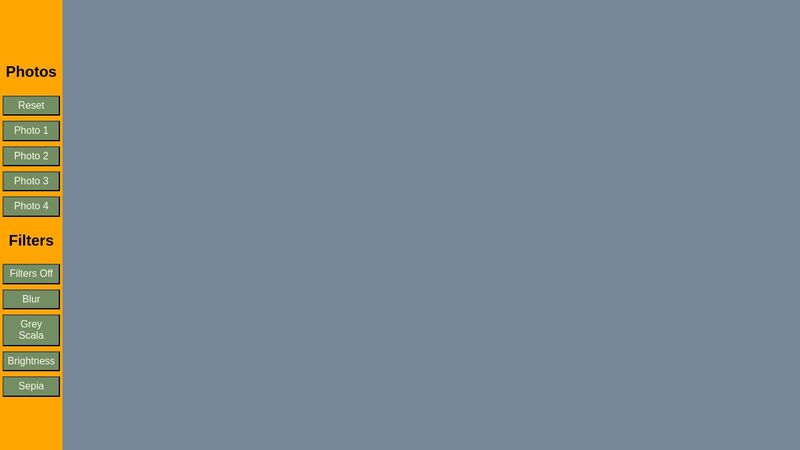 CSS Filters - sticky side menu