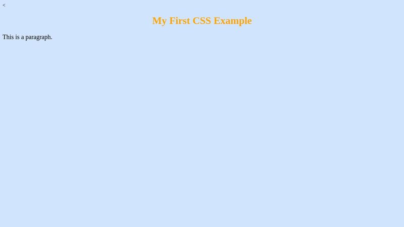 My First CSS