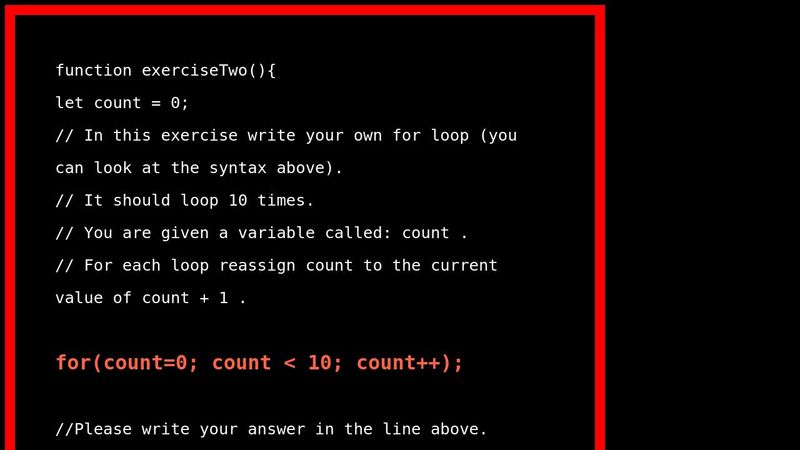 for loop counter +1 .js
