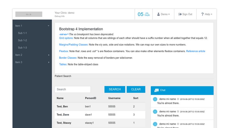 Bootstrap 4 classes