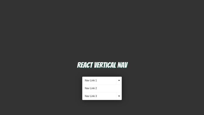React Vertical Nav