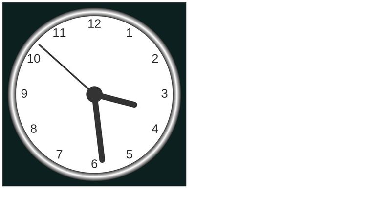 Analog clock with canvas