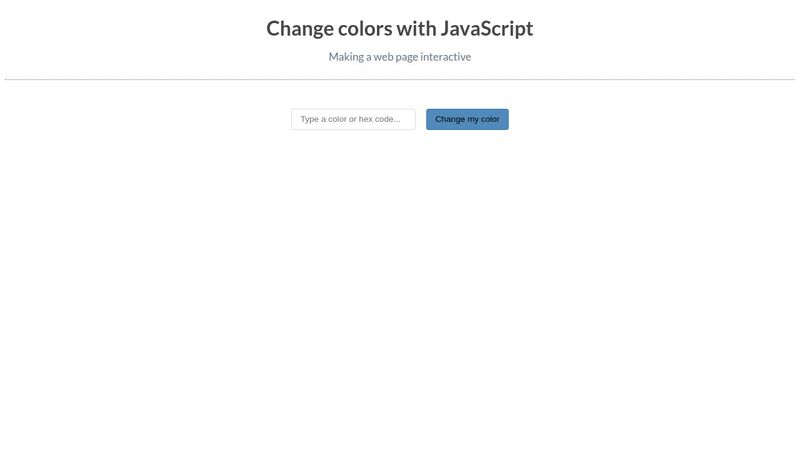 JavaScript Color Heading