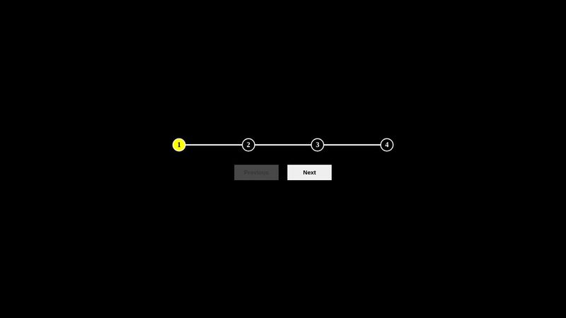 progress steps using html css and js
