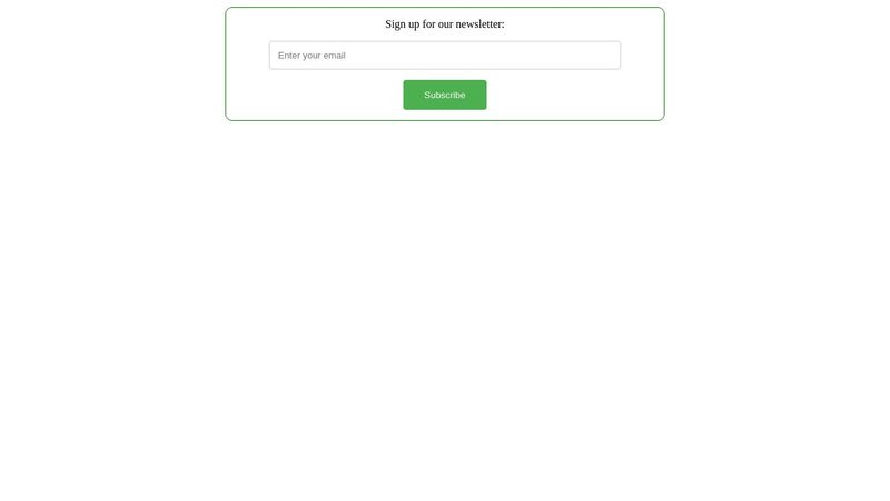 chat GPT generated code for newsletter