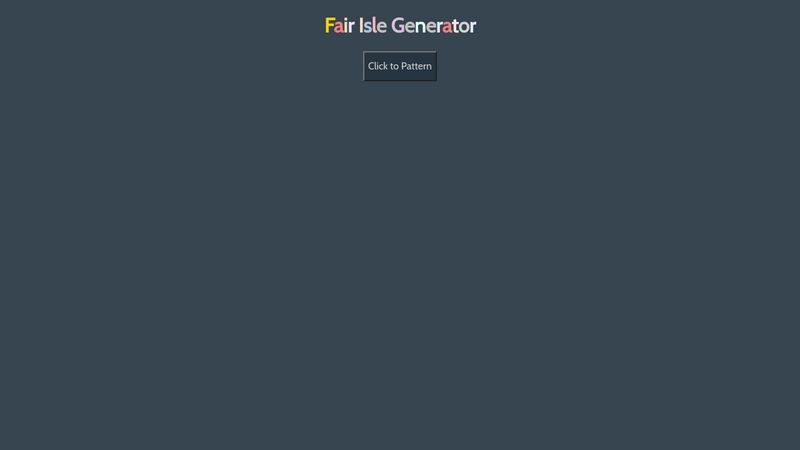 CodePen - Fair Isle Generator