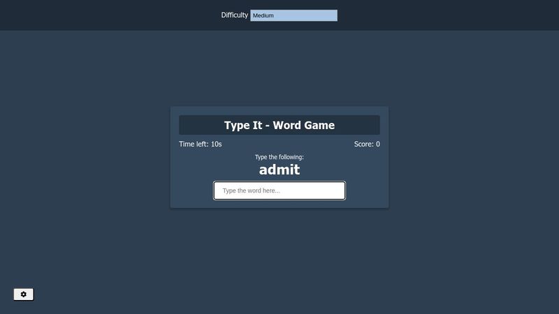 Simple Type it game | HTML, CSS & Javascript