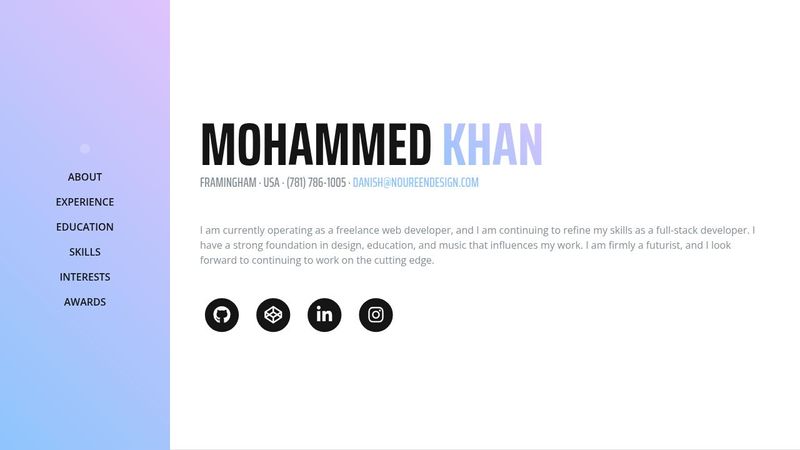 Responsive Resume HTML/CSS/JS