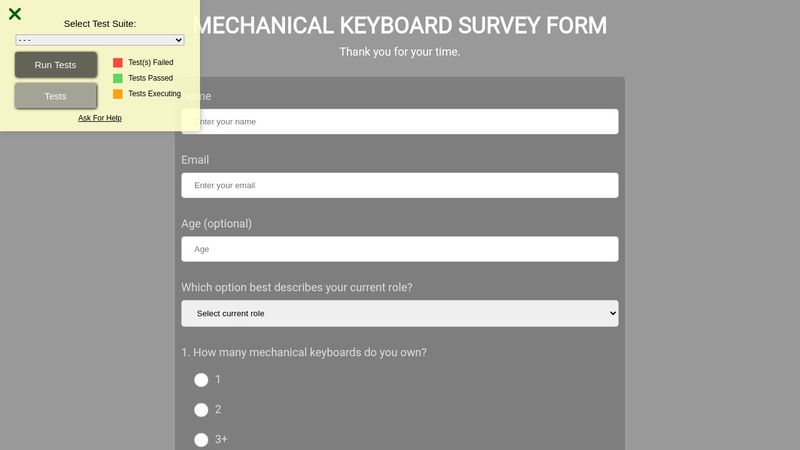 Survey Form Freecodecamp