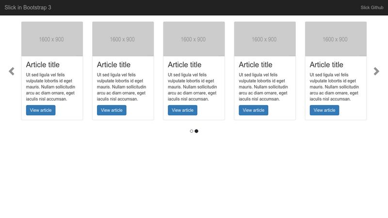 Bootstrap 3 Multi Column Carousel Example