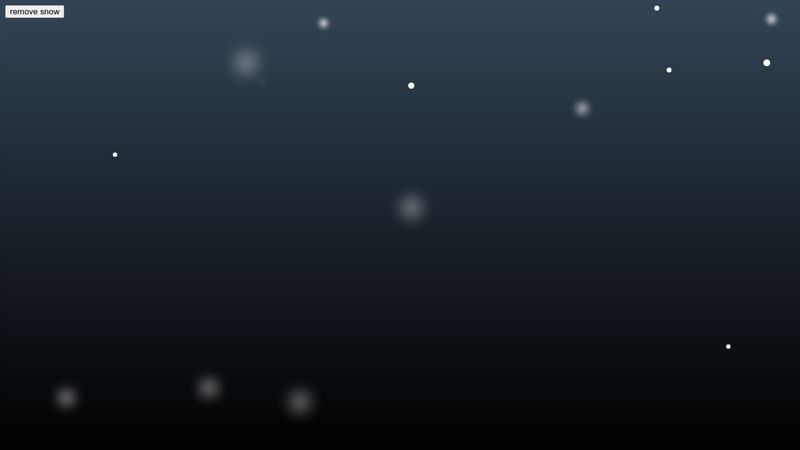 Snow CSS Animation / JS, no Preprocessors