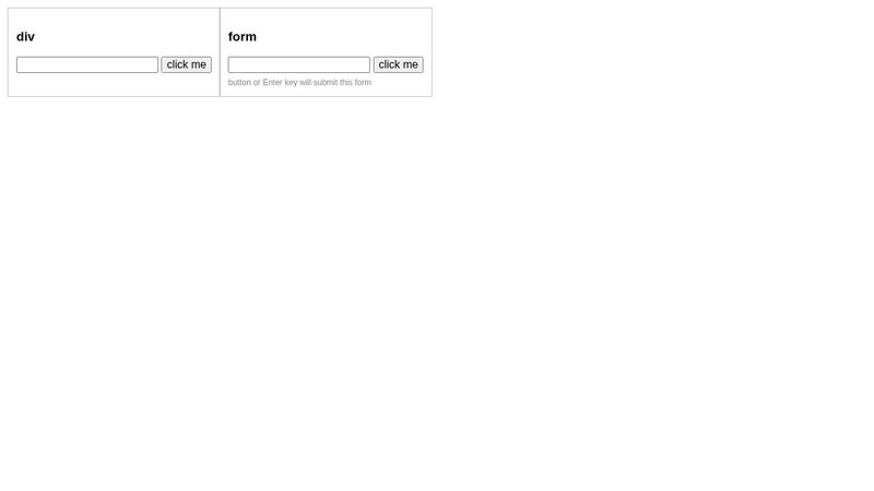 native HTML form behavior
