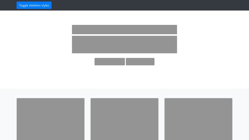 Skeleton loading (bootstrap example)