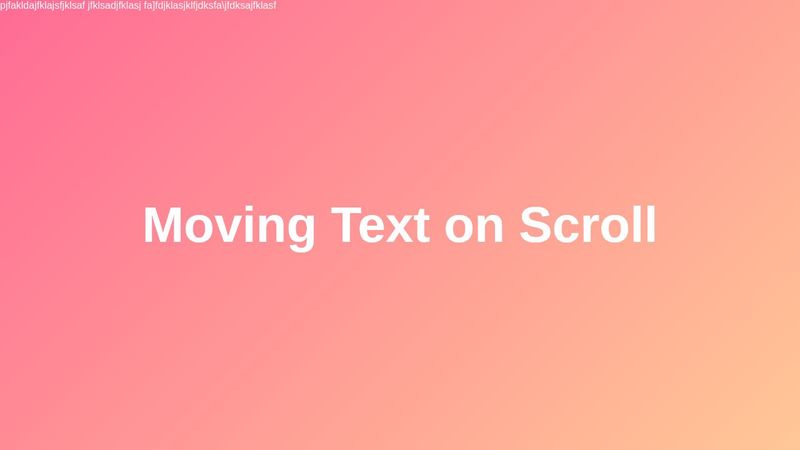 Moving Text on Scroll
