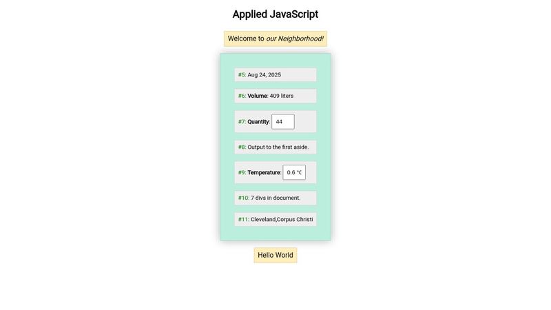 🔒 Applied JavaScript Activity