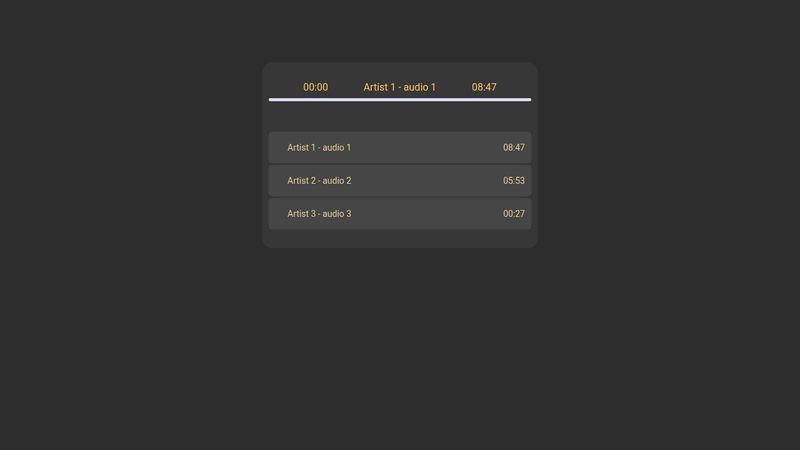 HTML Audio Player