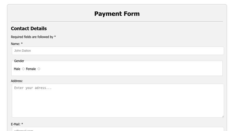 Simple Payment Form