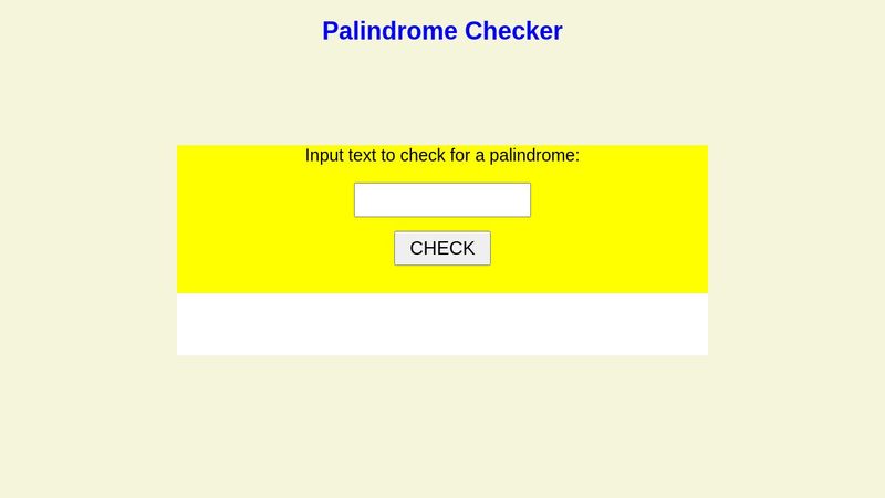 Palindrome Checker