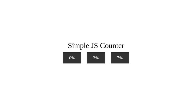 Simple JS counter