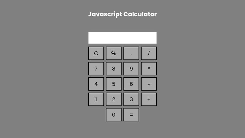 Simple Calculator - HTML & CSS & JS