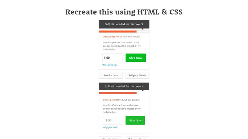 Recreate a image using HTML & CSS