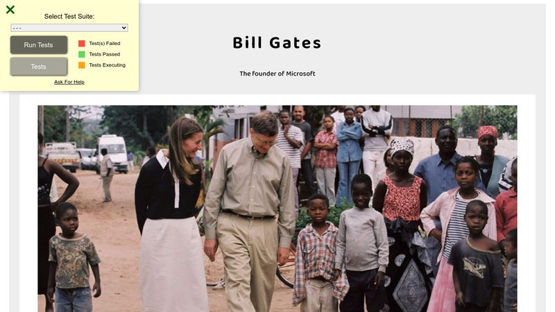 Bill Gates tribute page