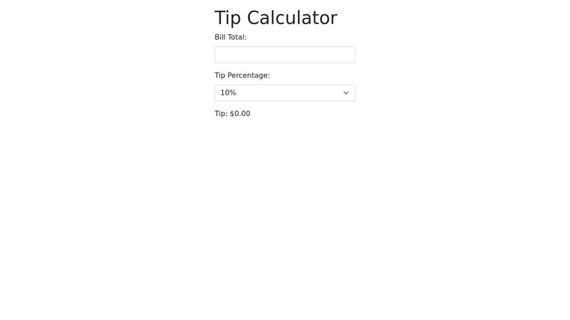 Calculate Tip using Javascript (Using NittiJS)