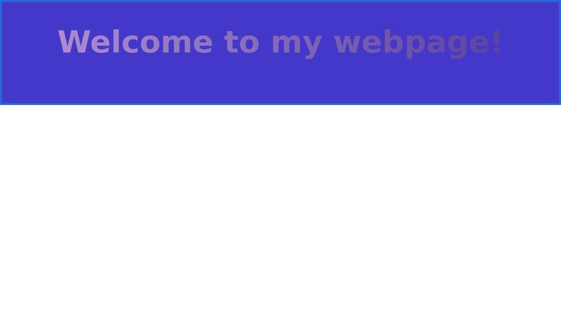 Banner in CSS and HTML