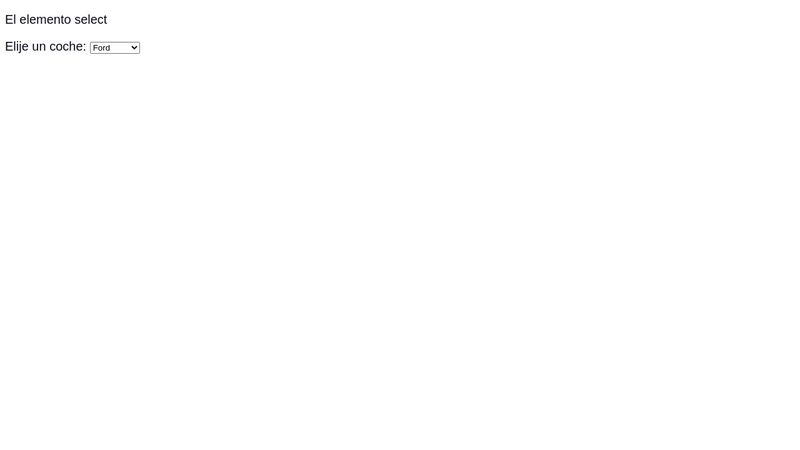 HTML Form Select Element
