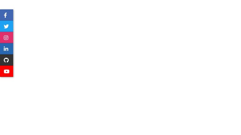 Floating Social Media Icons using HTML CSS