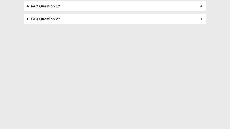 Simple drop down FAQ