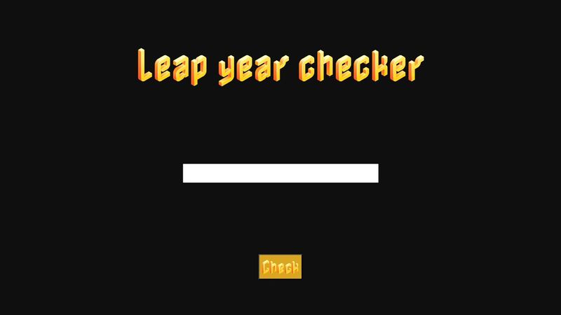 leap year checker image.
