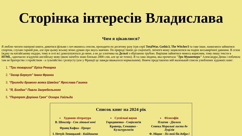 Мої інтереси