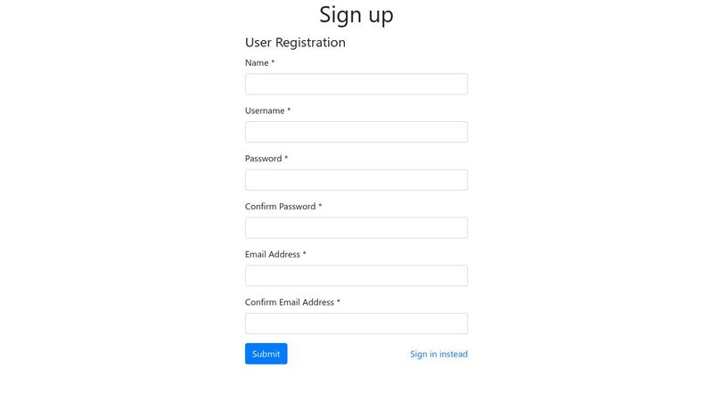 Bootstrap 4 Registration Form