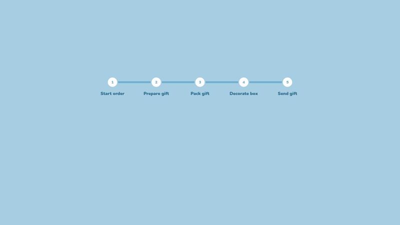 CSS only order process steps